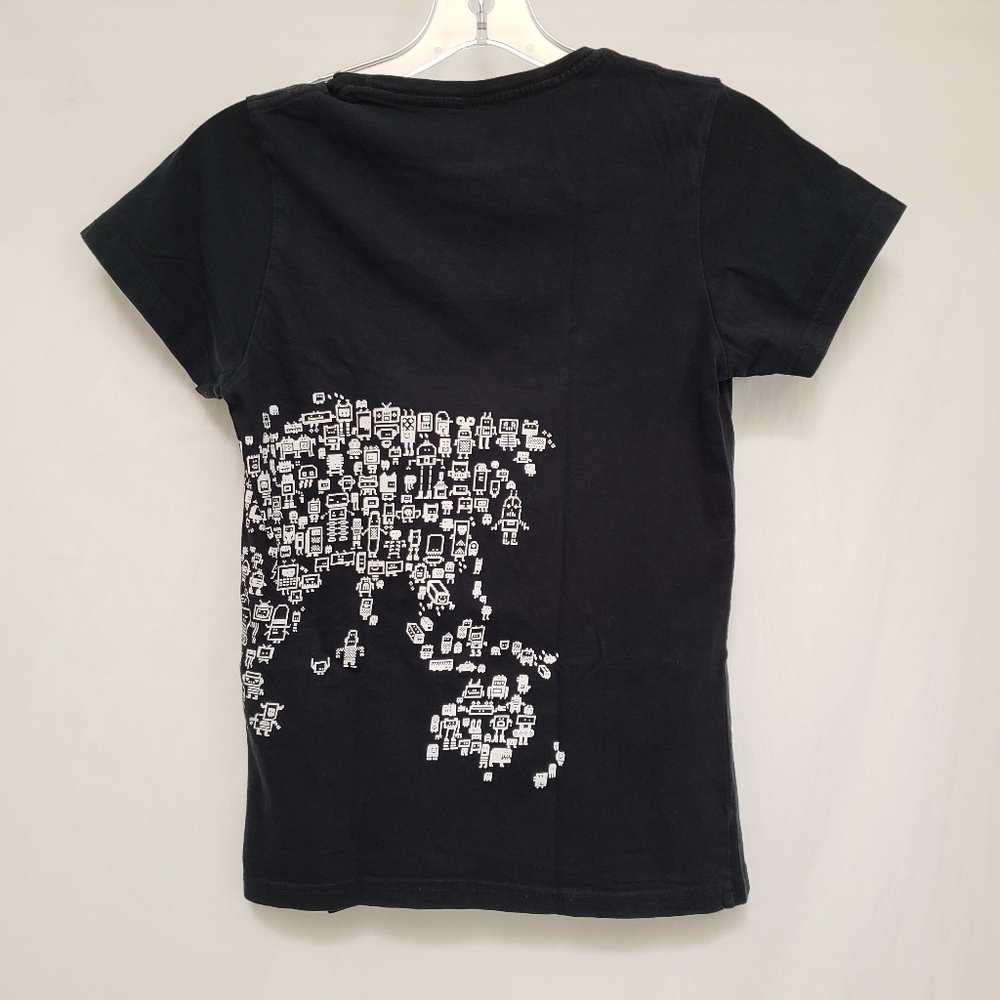 Black Threadless Robot World Tee - Picture 4 of 5